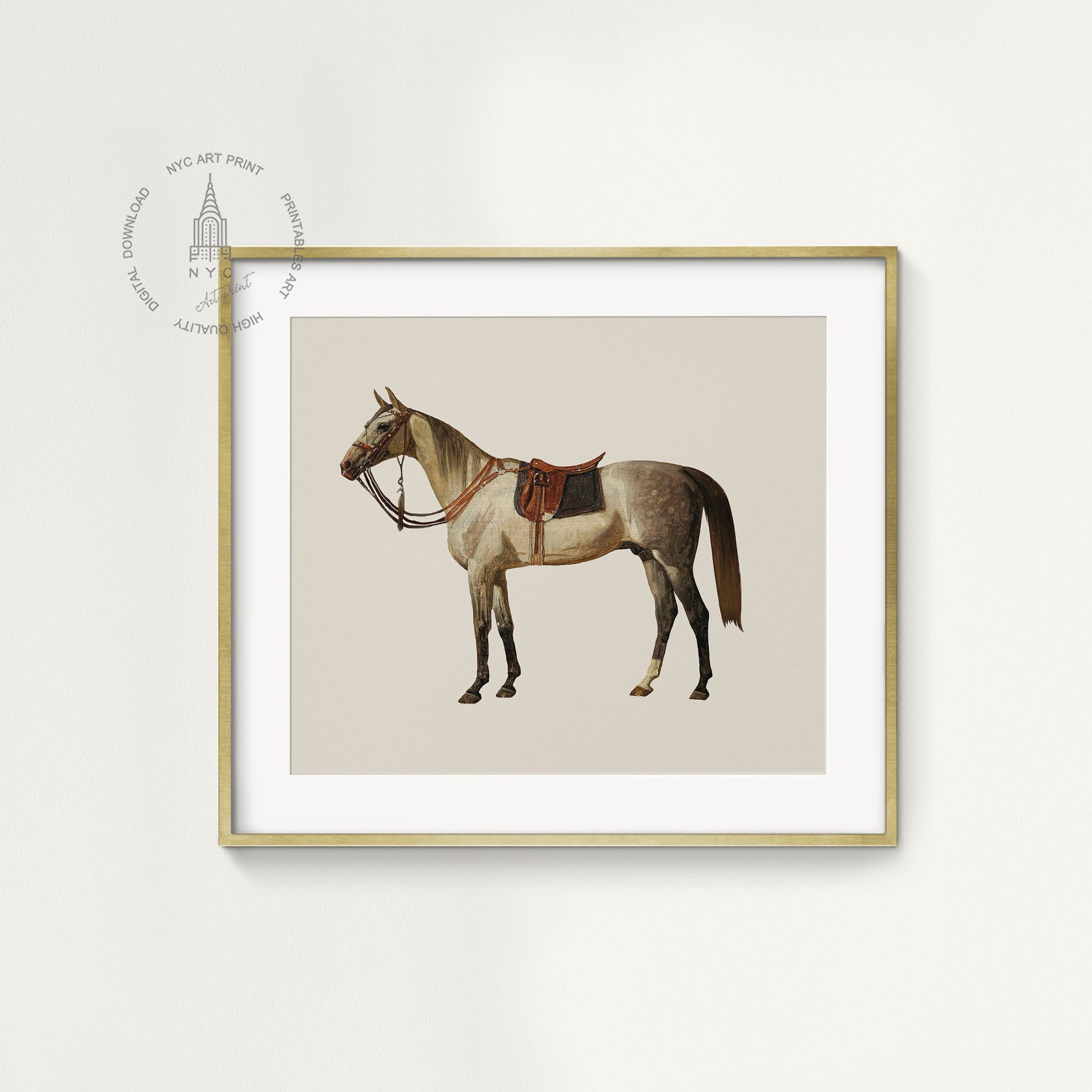 Vintage Horse Gallery Wall Set of 9, Horse Prints, Vintage Horse ...