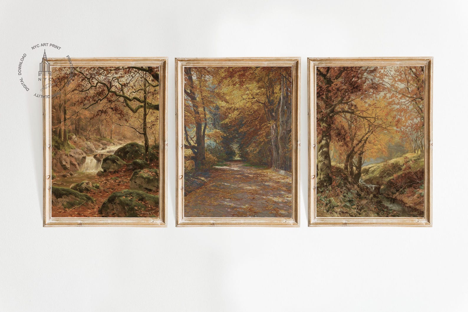 Vintage Autumn Gallery Wall Set of 8, Autumn Printable Wall Art, Fall ...