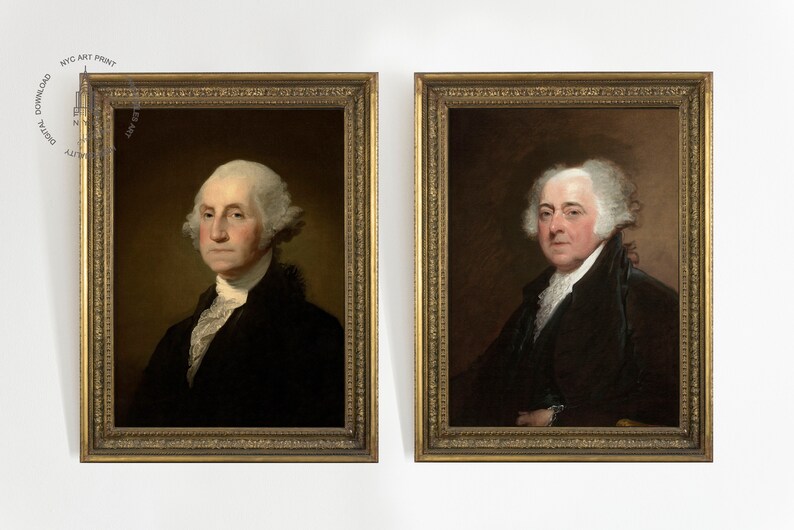 (left) George Washington
(right) John Adams