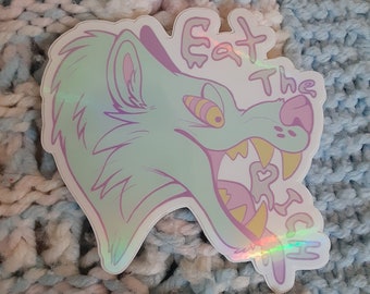 Eat the rich - 3 x 3 holo stickers