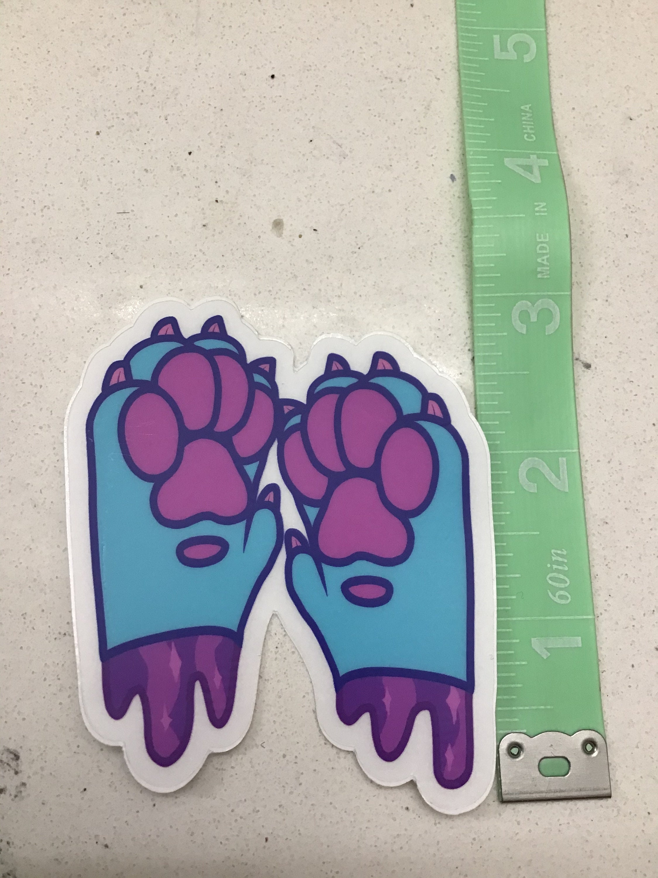 3 Inch Candy Gore Paws Stickers Etsy