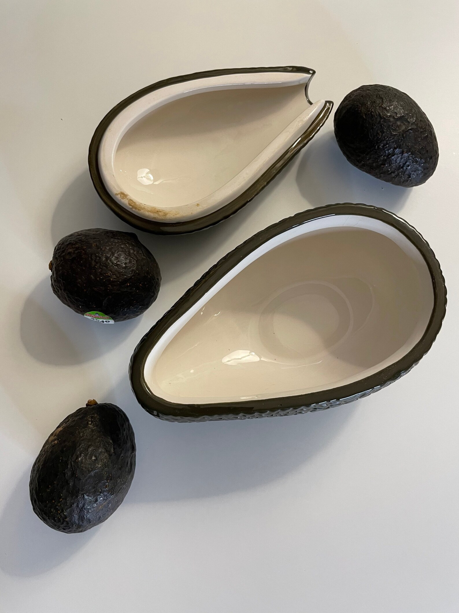 Ceramic avocado bowl with top Etsy