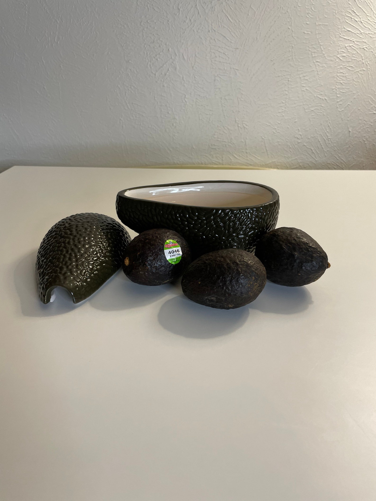Ceramic avocado bowl with top Etsy