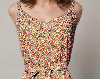 Vestido con estampado Liberty