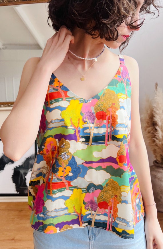 Liberty print cami, women’s V neck camisole, summer tank top, summer top, liberty cami