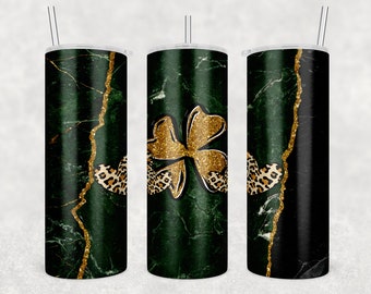 St. Patrick's Day | St. Patrick's Day Tumbler | Heart Shamrock | Gift For Her | Gift For Him | Drink Tumbler | Gift For Wife