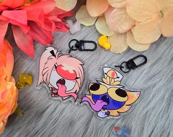 Hazbin Hotel Cherri and Pentious Cherrisnake connecting charms