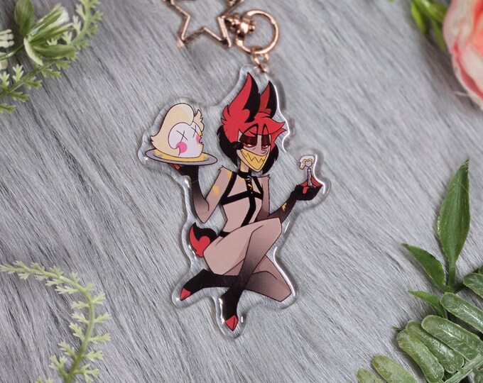 Alastor Hazbin Hotel Acrylic Keychain/pin - Etsy