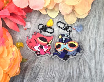 Hazbin Hotel Niffty and Baxter MadMaid connecting charms