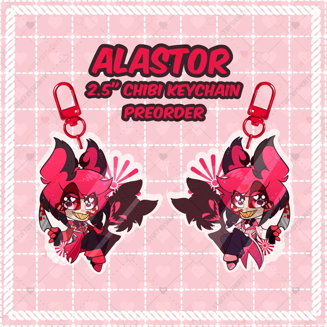 Hazbin Hotel Alastor Keychain Preorder - Etsy Israel