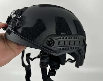 New Tactical ballistic helmet (NIJ level 3A+ ) Black (aramid/UHMWPE) lab-tested and certified