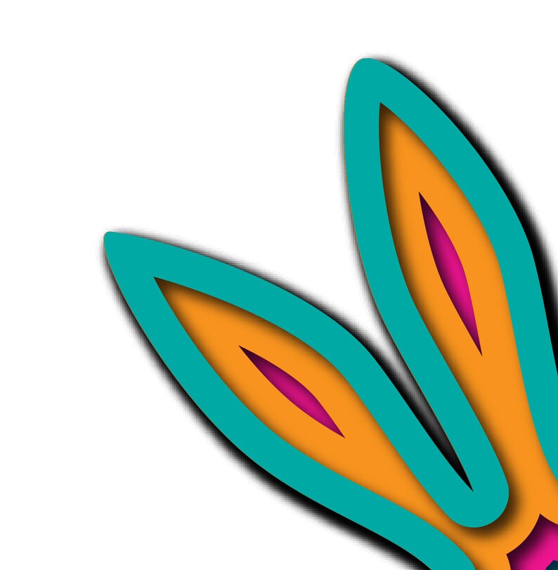 Easter Egg Bunny 3D Mandala SVG Files Multilayer Panel for Laser ...