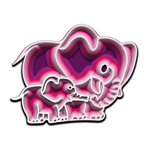 Elephant Mom SVG Baby 3D SVG files Multilayer Panel  cutting DXF Templates Laser Cutting Cricut files Nursery Decor Mothers day silhouette