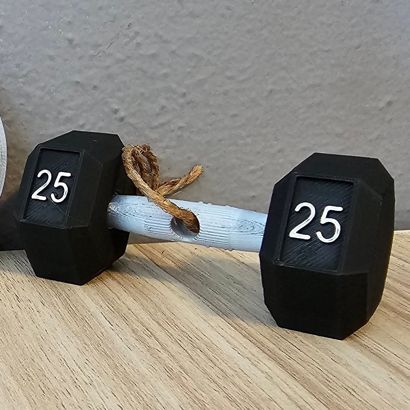 Dumbbell Christmas Ornament 3D Printed Gift for Gym Rat Gym