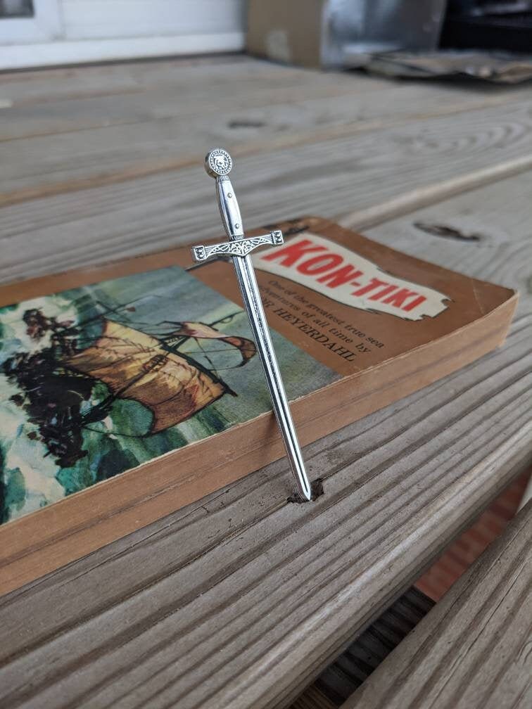 Medieval Sword Bookmark - Metal Fantasy Bookmark