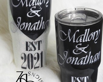 Vasos personalizables para novias y novios