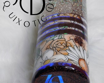 Spring Floral Wave Tumbler - by ZADoodles