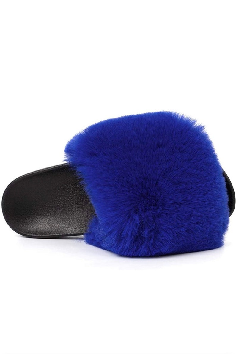FUNKYMONKEY Women's Slides Faux Fur Cute Fuzzy Slippers | Etsy