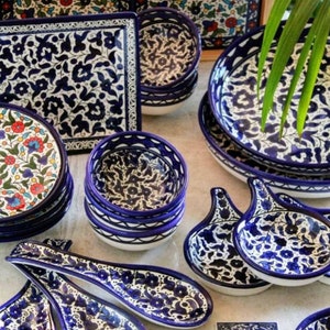 Handmade Handpainted Ceramic Palestinian Hebron Products for kitchenware | Drinkware | Dinning | Serving | custom order