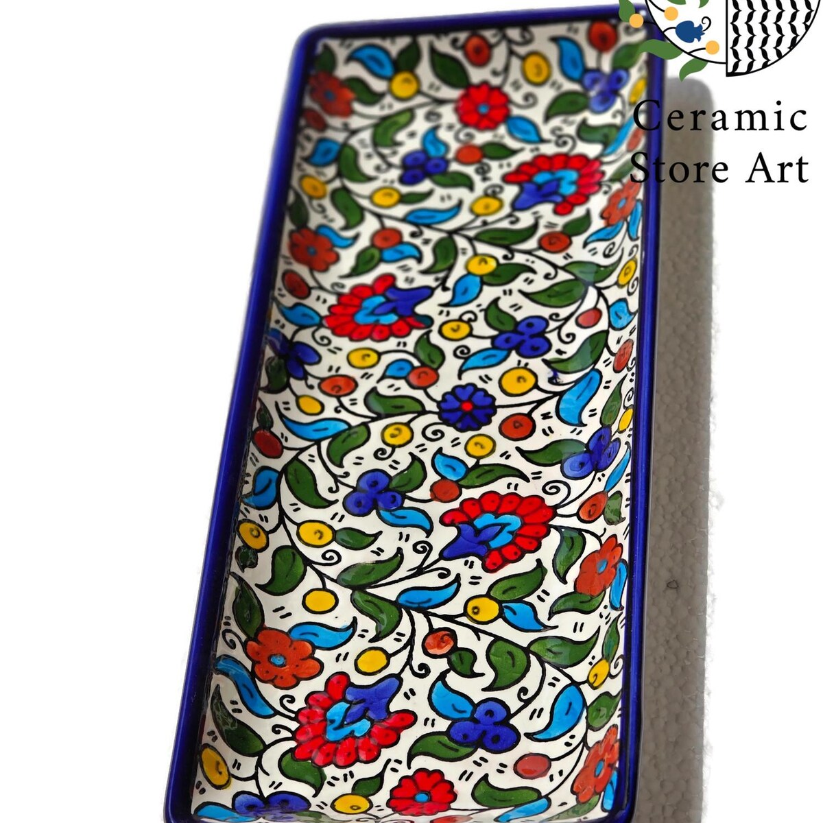 Palestinian Handmade Handpainted High Quality Rectangular Ceramic Serving Plate - Etsy