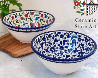 Salad Bowl Handmade Handpainted High Quality Ceramic