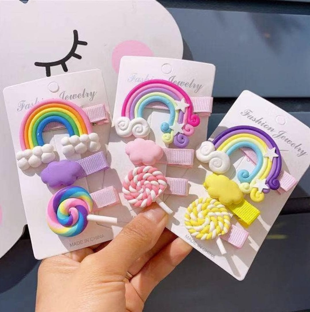 Rainbow Hair Clip Candy Hair Clips Girl Clips Toddler Clips Rainbow