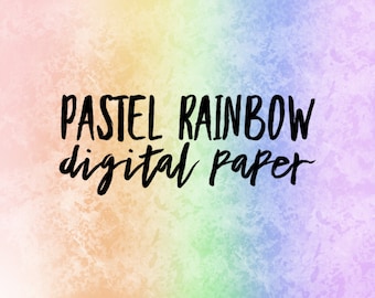 Pastell Regenbogen Digitales Papier