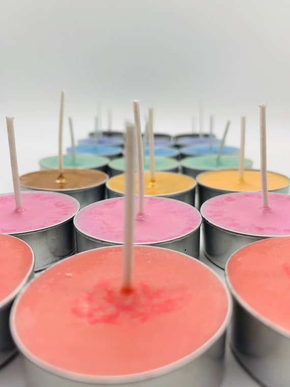 Colored Tea Light Candles Etsy