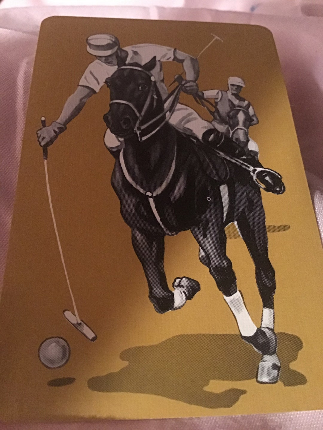 Vintage Playing Card Horses Croquet Swap Card Junk Journal Etsy