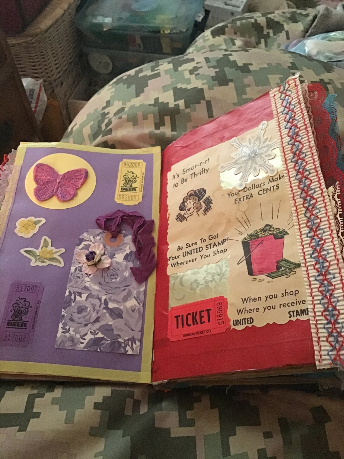 Cute Junk Journal Smash Book 50 Pages Total Finished Etsy