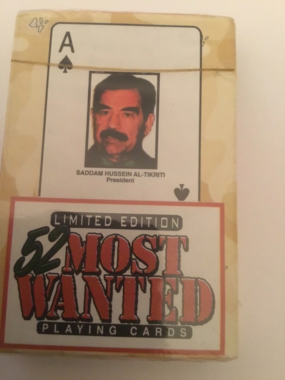 Nos Limited Edition Playing Cards 52 Most Wanted Iraq Etsy