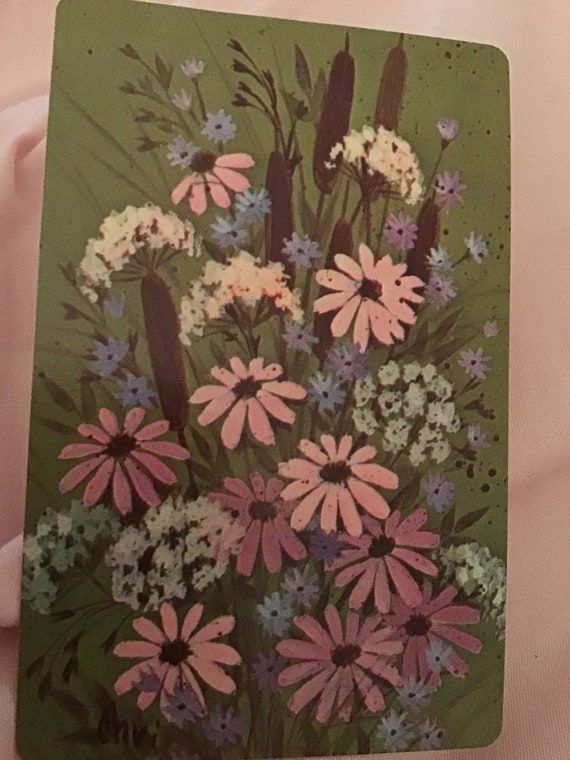 NOS Vintage playing card swap card junk journal scrapbooking