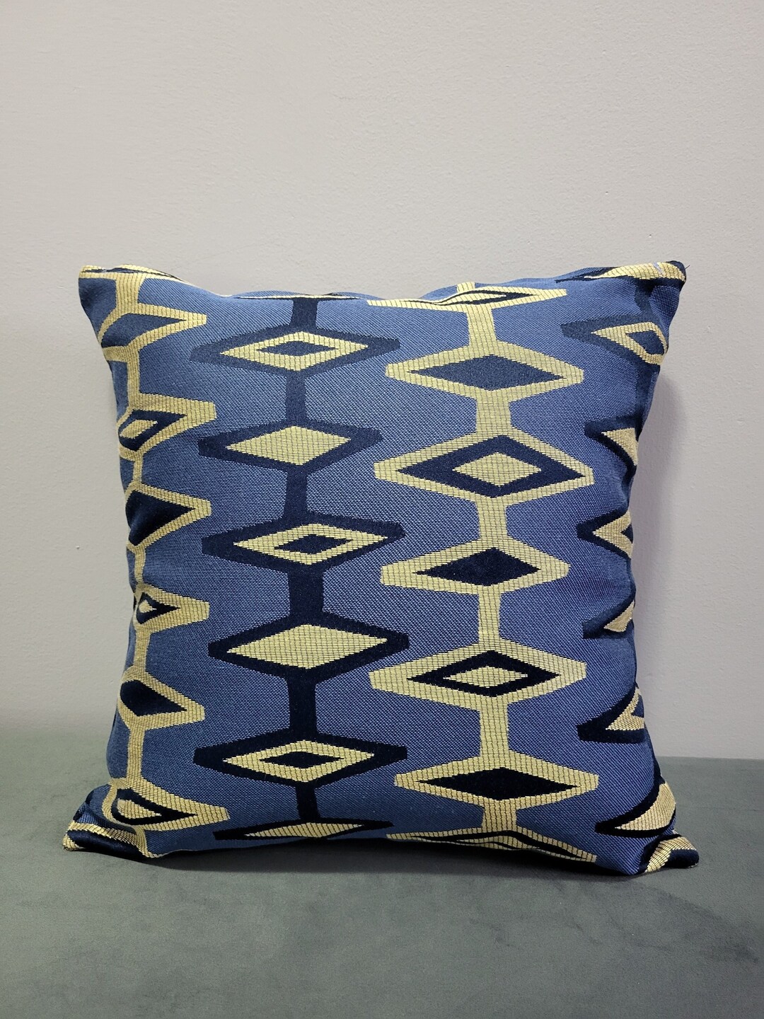 Navy Blue Cushion Covers Blue & Gold Cushion Covers 13x13 Etsy