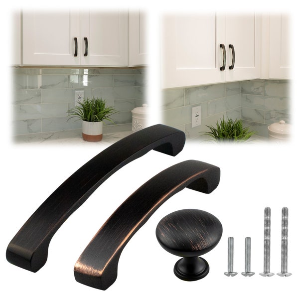 Modket Oil Rubbed Bronze Traditional Kitchen Cabinet Handles Pulls Knobs Hardware Bathroom Drawer Dresser Stainless Steel