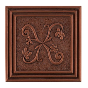 Modket 5.75" x 5.75" Oil Rubbed Bronze Resin Décor Decorative Tile, Wall Art, Insert Accent Tile Piece Art Craft