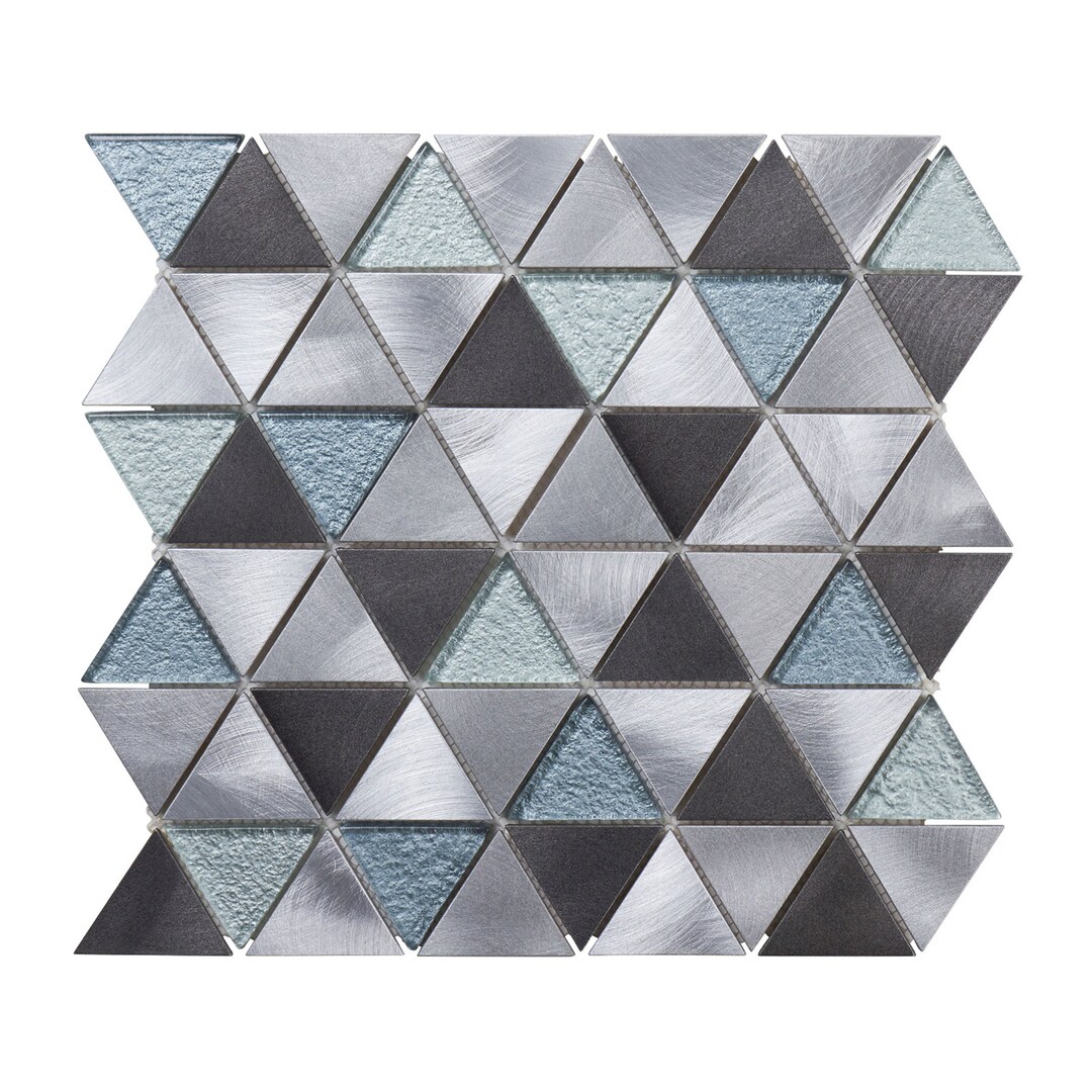 Modern Triangle Mosaic Tile: Aluminum Crystal Glass Backsplash - Etsy