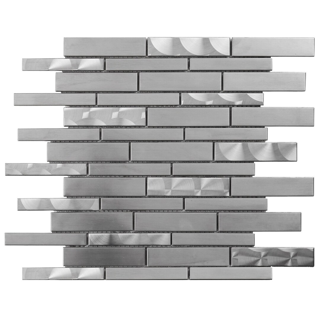 Modket Brushed Nickle Stainless Steel Metallic Metal Swirling Effect