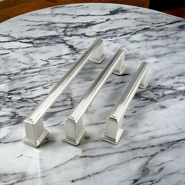 Brushed Nickel Drawer Pulls Etsy