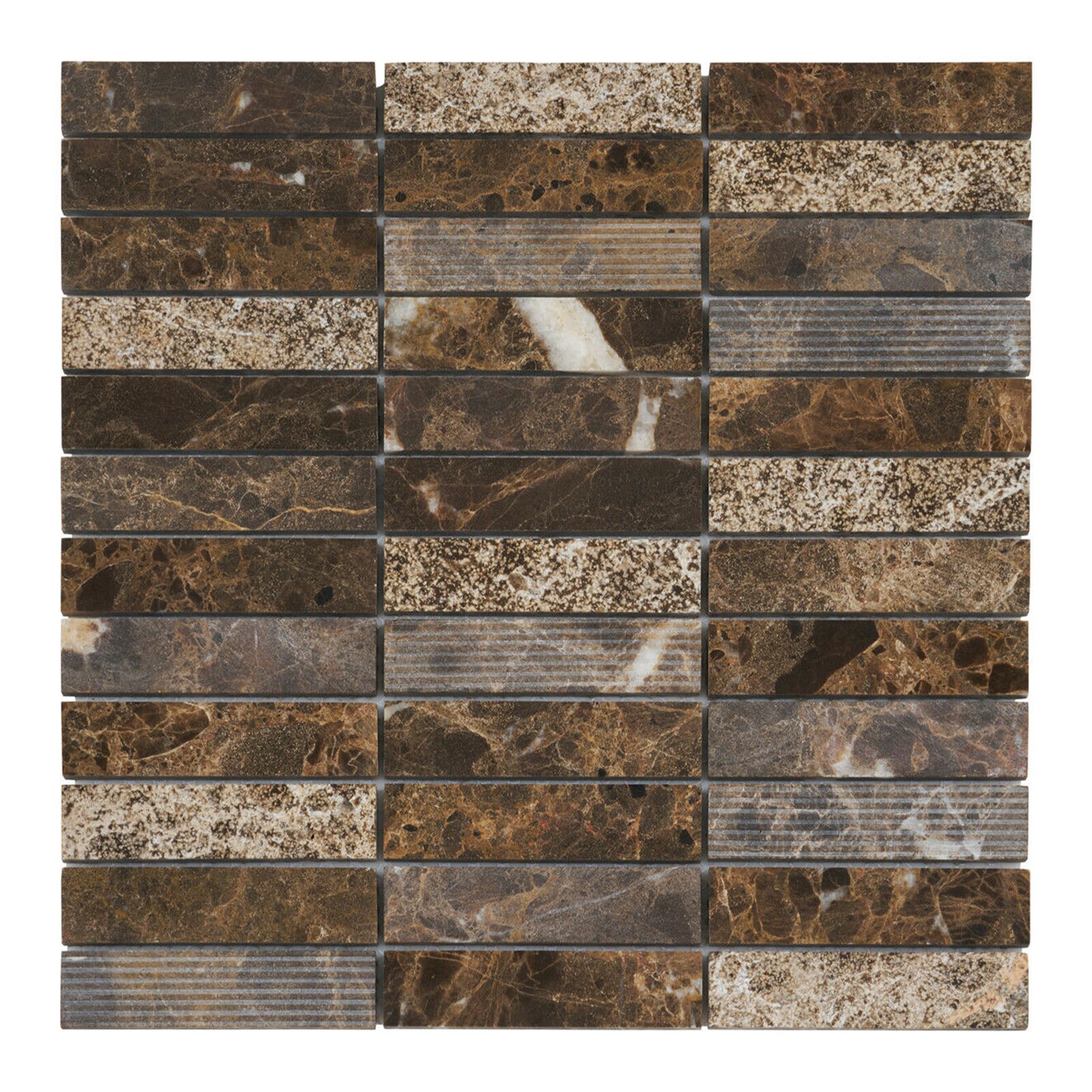 Modket Emperador Dark Brown Marble Stone Mosaic Tile Texture Etsy