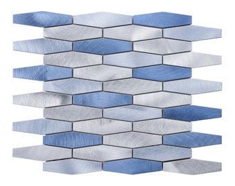 Blue Metallic Hexagon Aluminum Mosaic Tile: Modern Backsplash