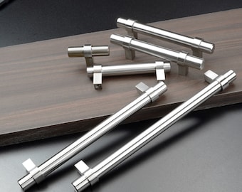 Brushed Nickel Cabinet Handles: Modern Stainless Steel Drawer Pulls