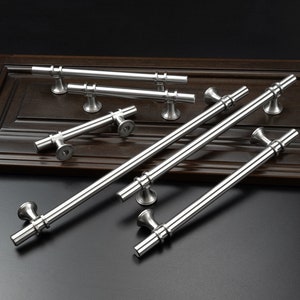 Brushed Nickel Cabinet Handles: Modern Stainless Steel Drawer Pulls