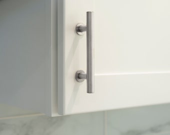 Brushed Nickel Modern Cabinet Pulls: Stainless Steel Drawer Handles