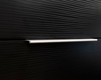 Satin Silver Finger Edge Pull: Anodized Aluminum Cabinet Handle