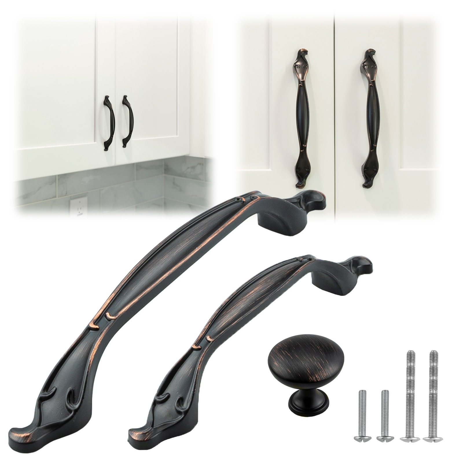 Oil Rubbed Bronze Cabinet Pulls: Traditional Kitchen Hardware - Etsy