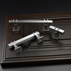Brushed Nickel Modern Cabinet Handles: Stainless Steel Drawer Pulls