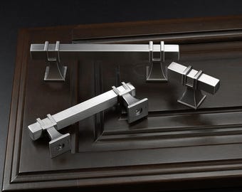 Brushed Nickel Modern Cabinet Handles: Stainless Steel Drawer Pulls