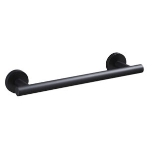 Modern Bathroom Towel Bar Rail Rod Matte Black Stainless Steel Wall Mounted Bathroom Storage Hanging