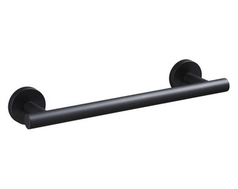 Matte Black Stainless Steel Towel Bar - Modern Bathroom Rail