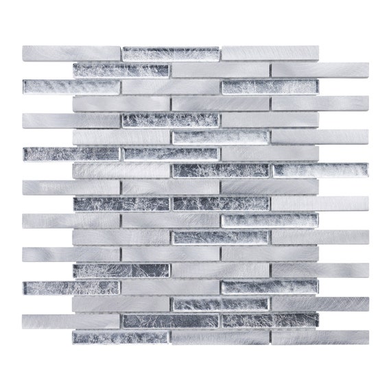 Modket Aluminum Metal Metallic Silver Gray Glass Brick Joint | Etsy